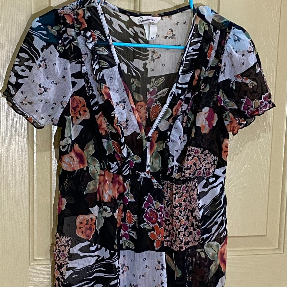 Speechless Medium Floral Blouse
